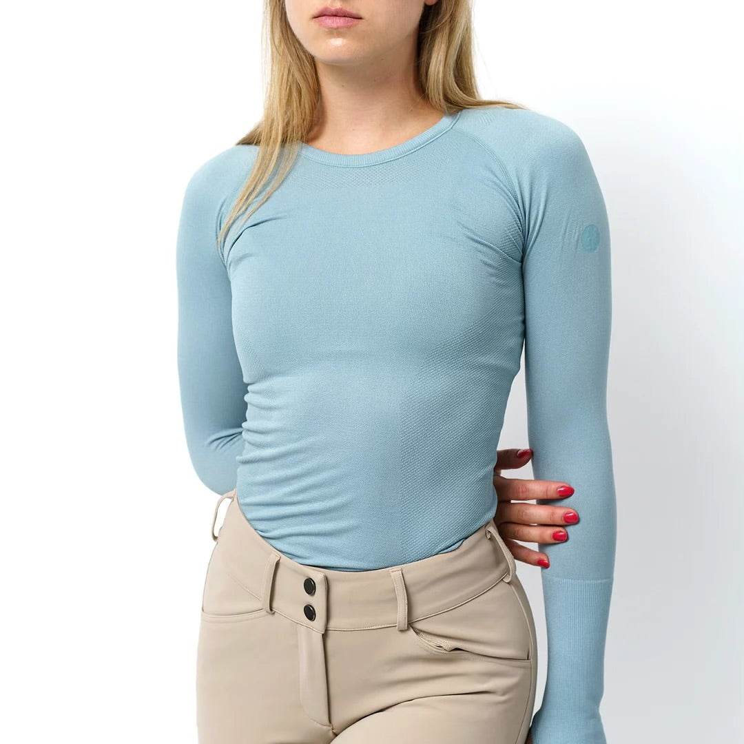 TKEQ Kennedy Seamless 2.0 Long Sleeve Performance Shirt - Fiji Blue - Med/Large main image 0